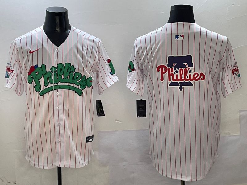 Men Philadelphia Phillies Blank White Fourth generation Joint Name Nike 2025 MLB Jersey style 4->philadelphia phillies->MLB Jersey